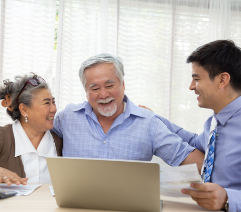 A couple working with a loan officer