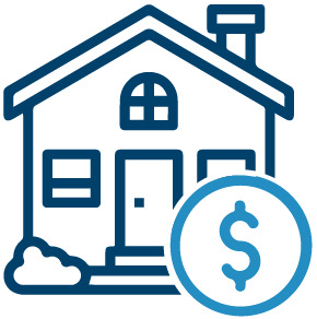 House with dollar sign icon